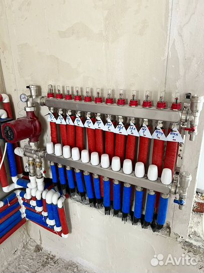 Системы отопления, теплый пол, Монтаж проект