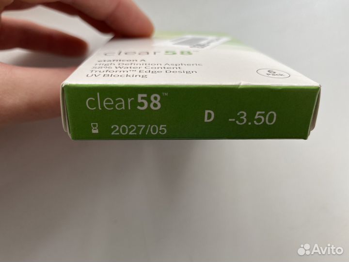Контактные линзы Clearlab Clear 58, R 8,7, D -3,5