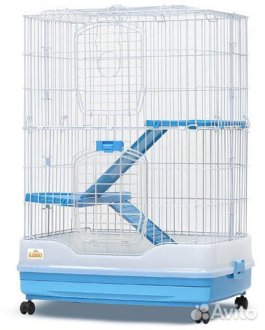 Клетка для шиншилл и хорьков на колесах 68*46*92