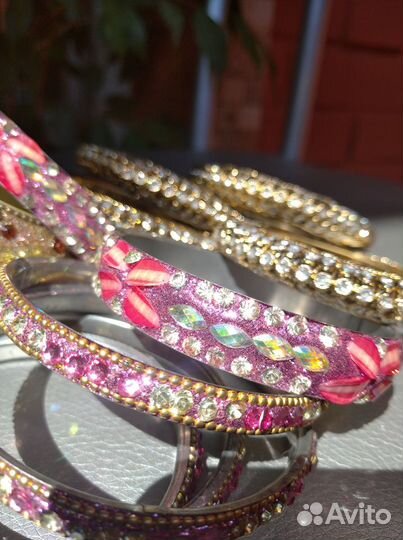 Индийские украшения браслеты, клипса на нос