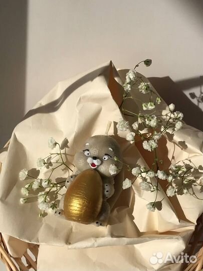 Свечи на Пасху «Зайчик с яйцом»