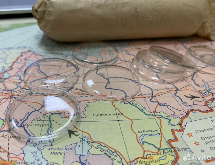 Стекла для часов. 35 мм. Сделано в СССР. новые