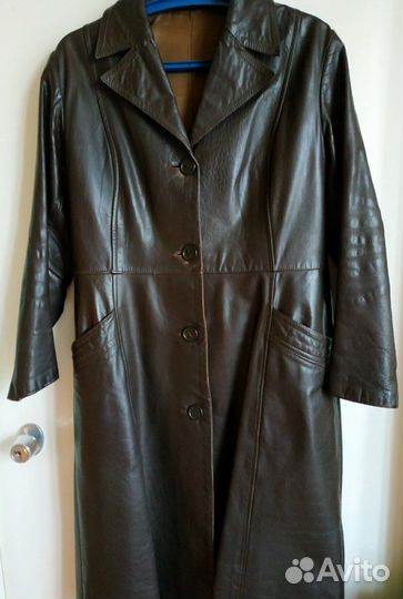 Плащ кожаный