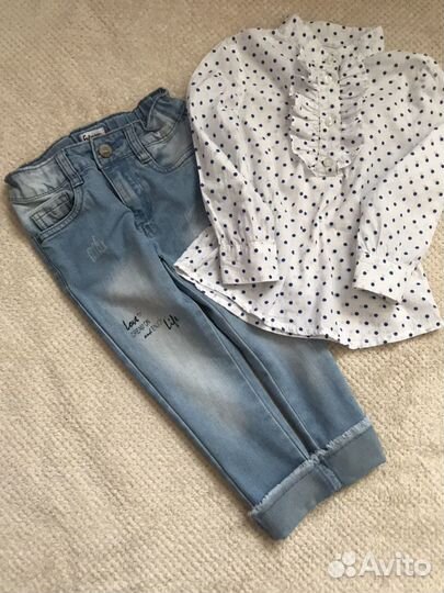 Комплект джинсы и рубашка
