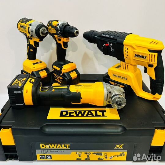 Набор DeWalt 4в1 Шуруповерт Гайковерт Перф.ушм