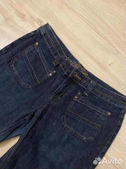 Винтжные широкие клеш джинсы balenciaga type