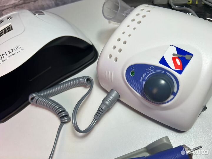 Аппарат для маникюра strong и лампа sunx7
