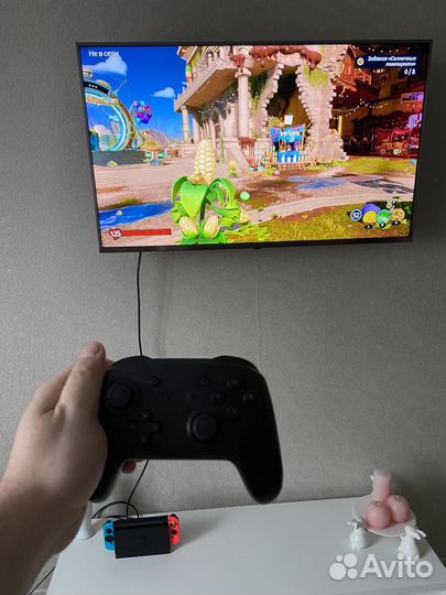 Nintendo switch с играми + SD 128gb + джойстик