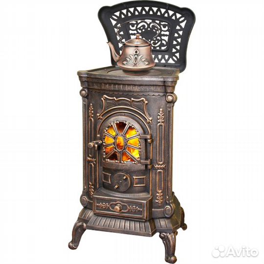 Печь-камин ambra Bronze