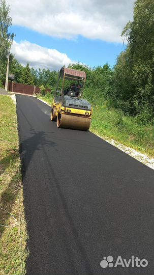 Укладка асфальтная крошка. асфальтирование
