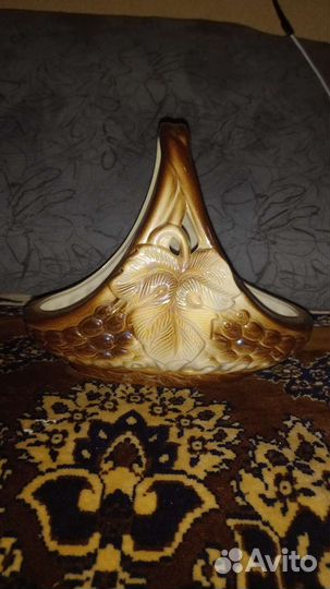 Ваза корзинка СССР, состояние отличное, без сколов