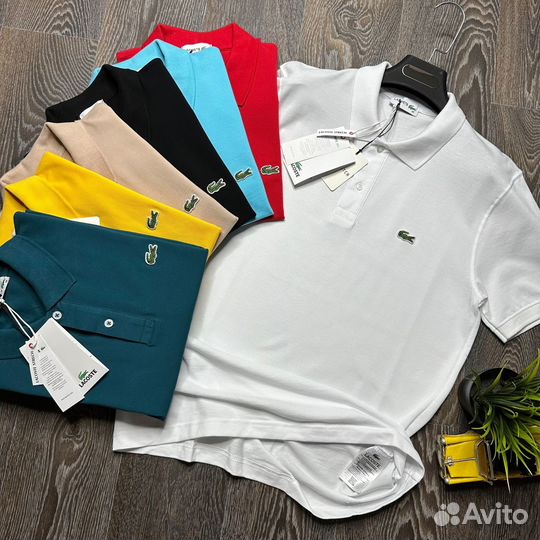 Lacoste мужская футболка-поло premium