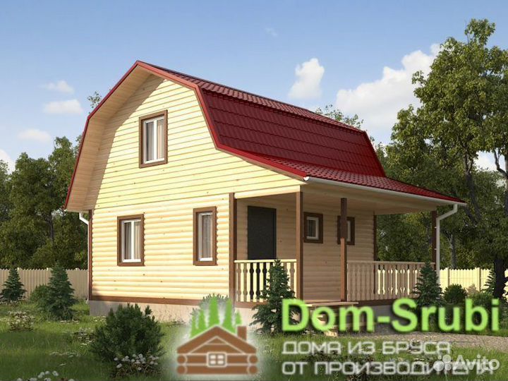 Лихославль-Хорошая надёжная Баня из бруса Б-23 6х8