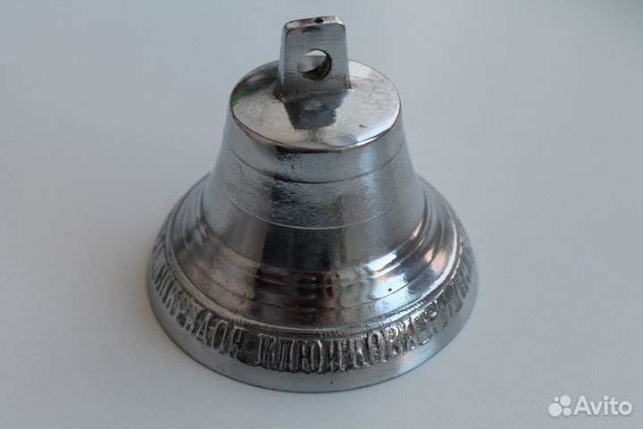 Старинный колокольчик хромированный