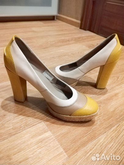 Туфли женские 39 размер натуральная кожа + хлопок