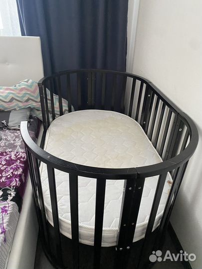 Детская кроватка круглая овальная бу