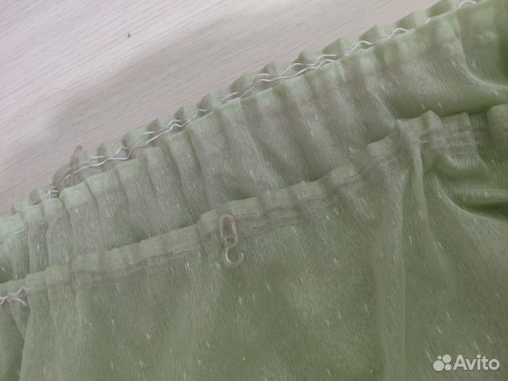 Тюль зеленая