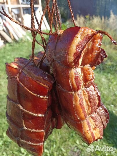 Сало, грудинка копчёная