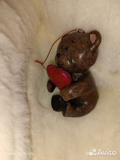 Милый медвежонок. Ручная работа. Папье-маше