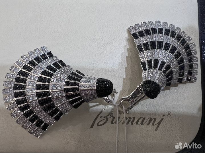 Серьги серебро Италия