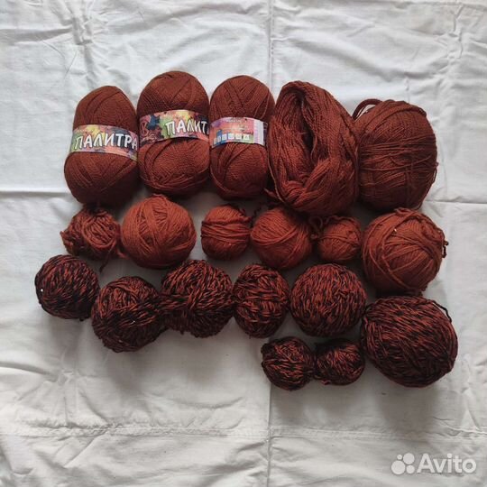 Пряжа букле и шерсть пакетом