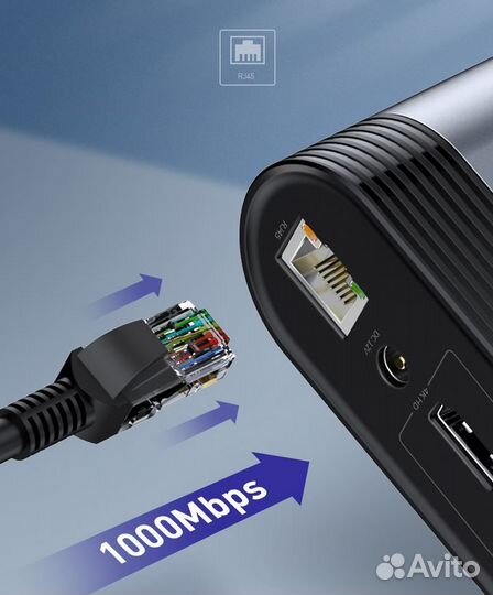 Хаб Baseus Working Station 17in1, док станция