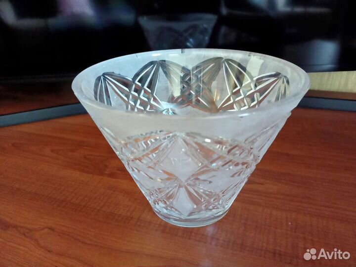 Ваза для фруктов хрустальная