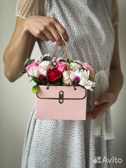 Букет из мыльных роз