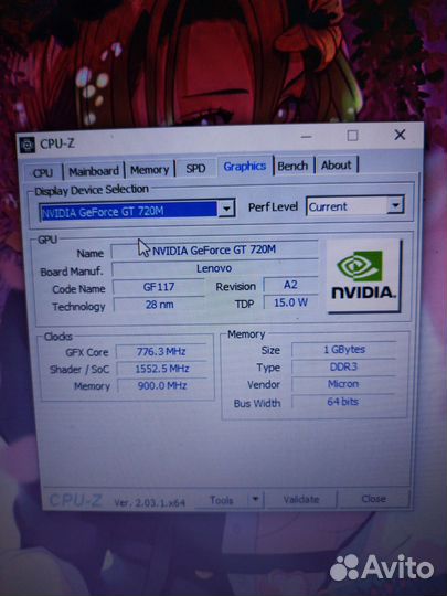 Ноутбук Lenovo b590, nvidia 720м