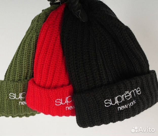 Шапка supreme new york черная