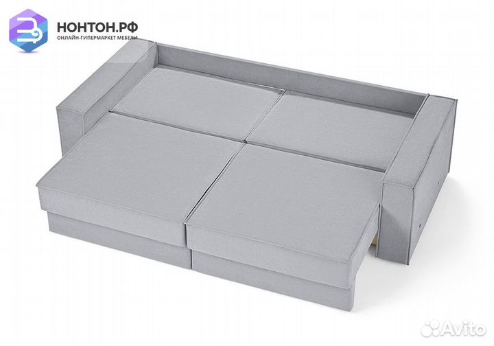 Диван еврокнижка двухместный Тревис серый