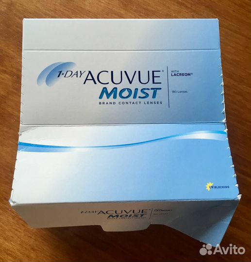 Контактные линзы 1-Day Acuvue Moist, 180шт, -6.00