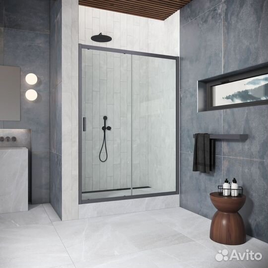 Душевая дверь Vegas-Glass 105 см, Gun Metal