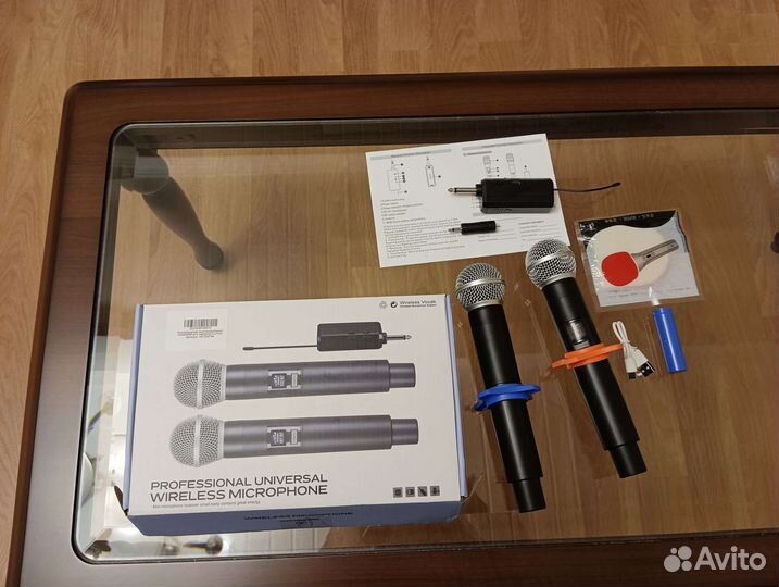 Микрофон для караоке беспроводной 2 штуки комплект
