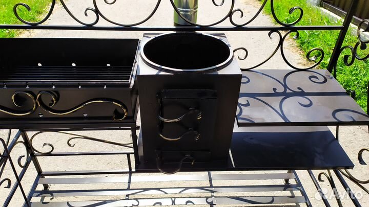 Мангал с крышей и печкой Витос