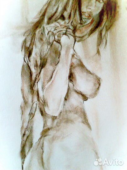 Картина оригинал,обнаженная невеста,эротик фэнтези