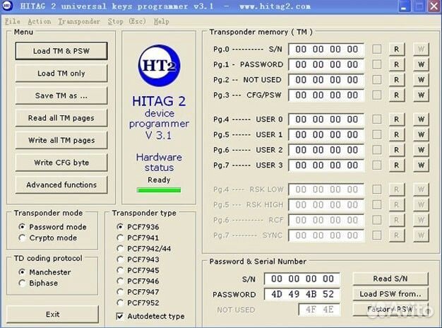 71670 Программатор Hitag 2