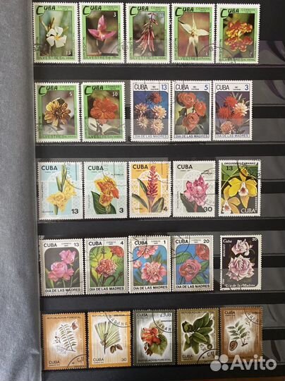 Почтовые марки Флора 152 шт