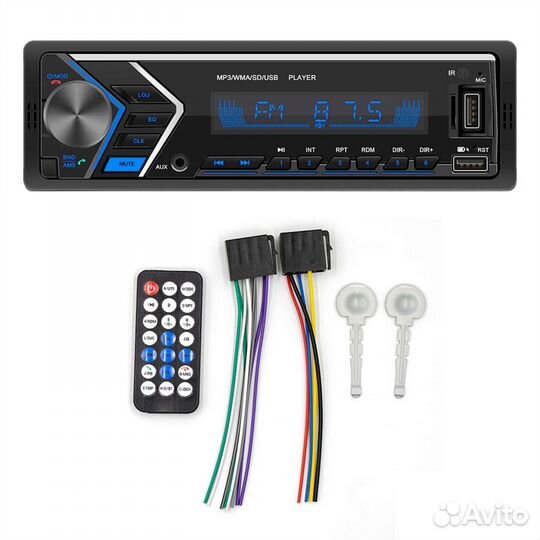 Автомагнитола 1din BT/USB/SD/AUX цветной экран