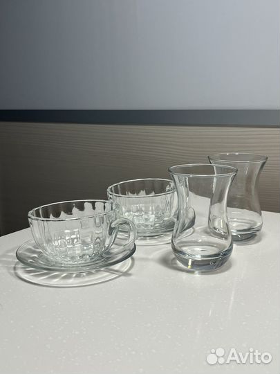 Армуды для чая и винтажные стеклянные чашки