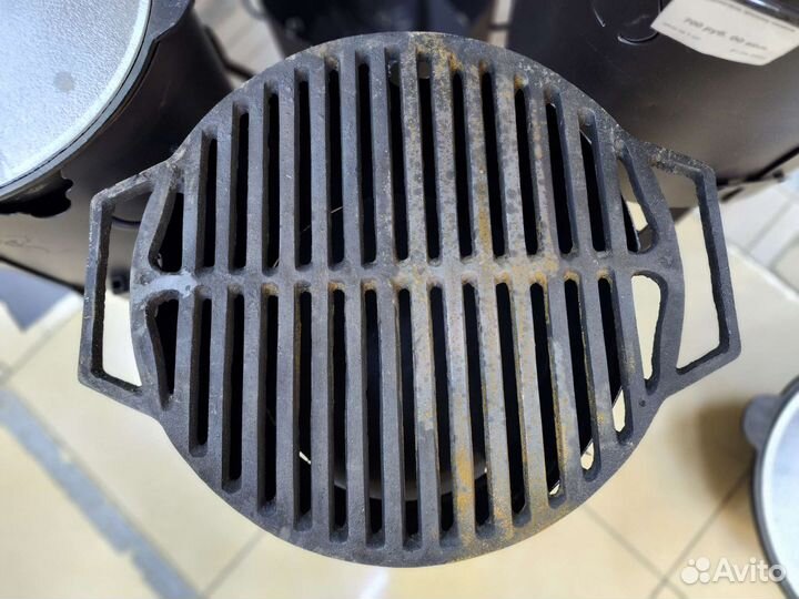 Решётка-гриль чугунная круглая 43см