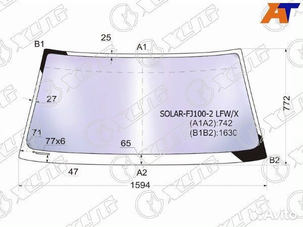 Стекло лобовое атермальное toyota land cruiser cyg