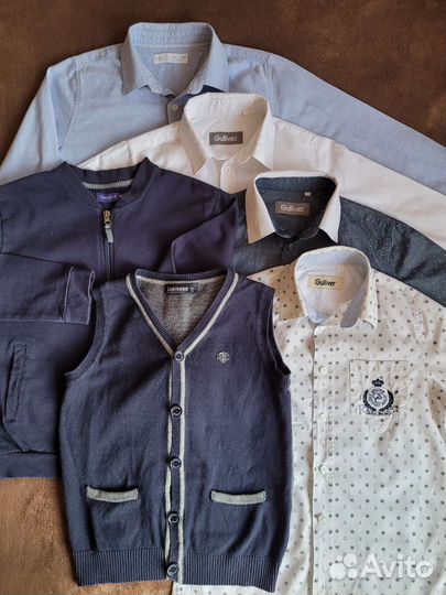 Рубашка для школы Gulliver, школьная форма 134