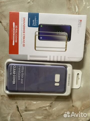 Защитное стекло и оригинальный чехол на Galaxy S8+