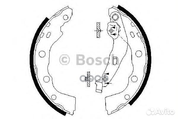 Колодки тормозные барабанные зад 0 986 487