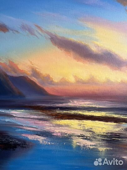 Картина маслом море