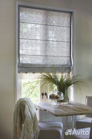 Римская штора с карнизом