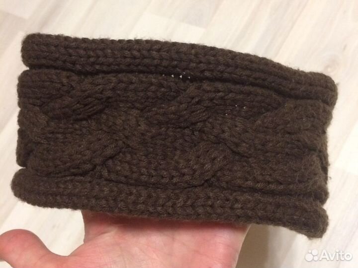 Варежки, повязка на голову вязаные