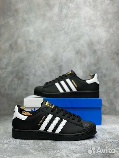 Adidas Superstar Core Black Cloud White Gold