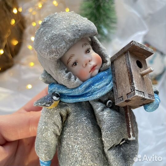 Ватная елочная игрушка 